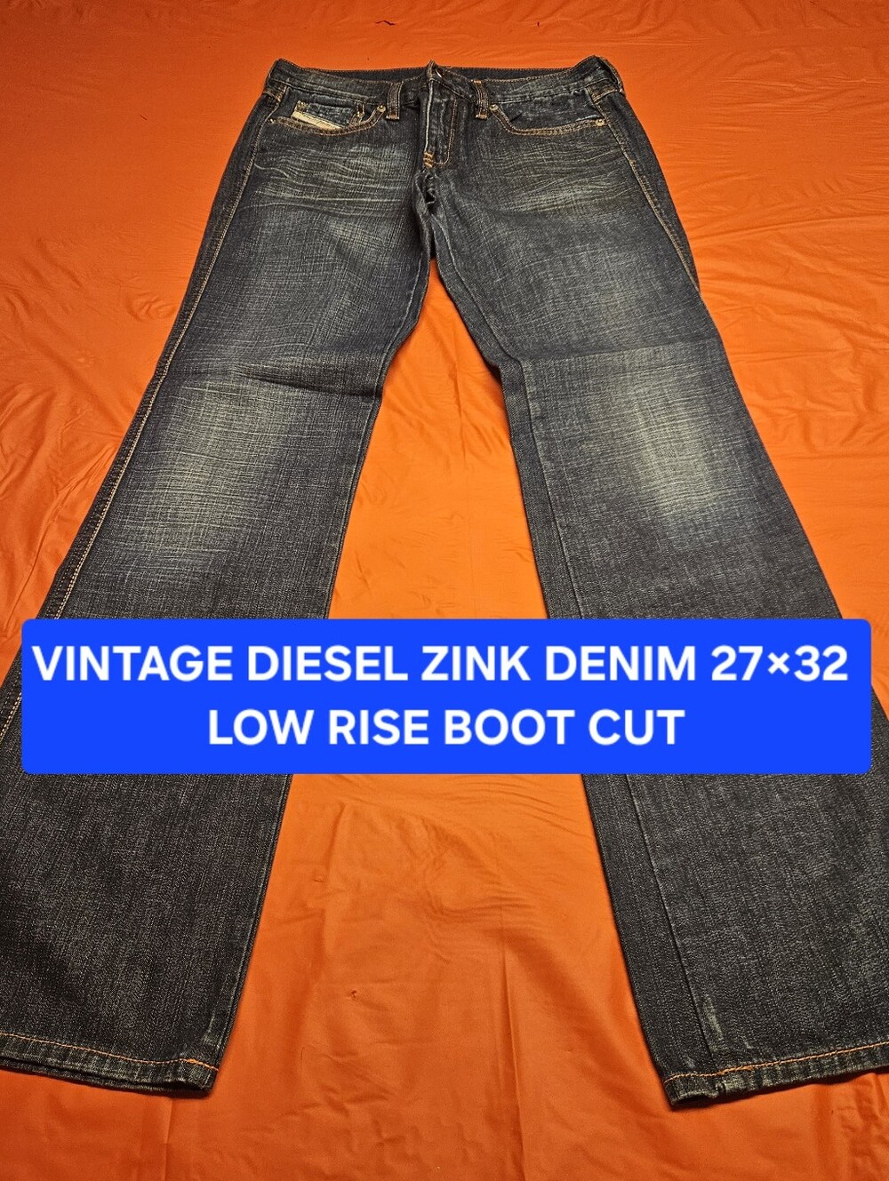 Diesel Zink Classic Low-Rise Boot Cut/Flare Fit Moto "03" Size 27×32 Like New